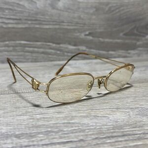 Versace Eyeglass Frames Womens Gold Oval Medusa Logo Metal Optical Frames Only